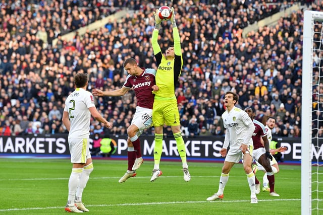 7 - Looked to be put off by an offside Bowen for the first goal and was left on a one-v-one with Bowen for the second having had to race back from attacking a corner. Made a couple of big stops. Photo by JUSTIN TALLIS/AFP via Getty Images.