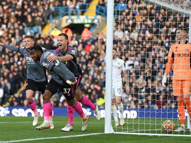 Ademola Lookman appeared to have completed the Foxes’ turnaround at Elland Road as he scored a back-post tap-in to put Leicester 2-1 ahead. A VAR review found he had been in an offside position when Jamie Vardy flicked the ball towards him, so the goal was disallowed and the game ended honours even.