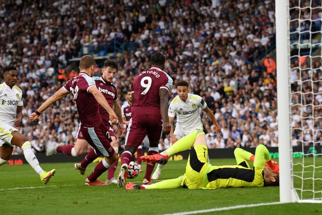 Tomáš Souček poked the ball home in a six-yard box scramble to give West Ham the lead after trailing at Elland Road, but Michail Antonio was later found to have fouled Illan Meslier at the corner, so the goal was chalked off. The striker made up for it though, scoring a 90th minute winner for his side as they came from behind to win 2-1.