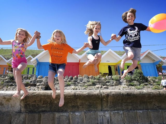 Enjoying the North Bay sunshine are Nancy Buxton-Tilley, Marnie Rae Kille, Esme Frances and Edward Frances.
