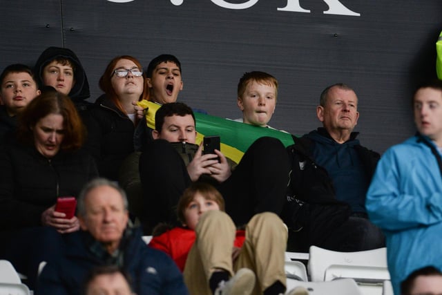 PNE fans at Swansea