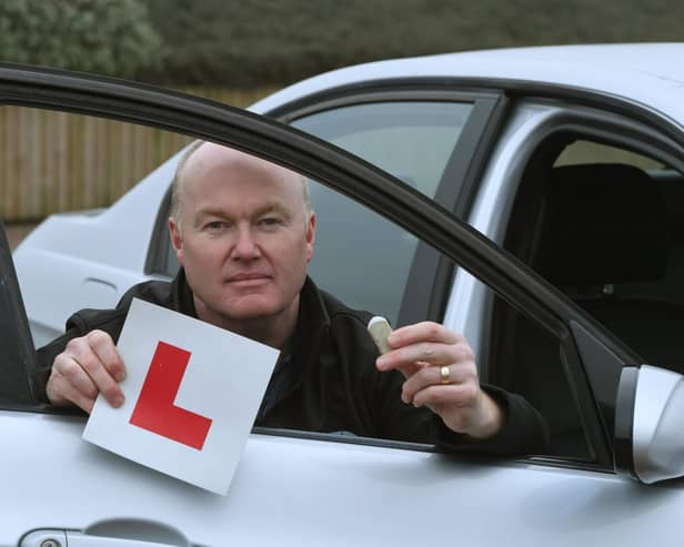 Paul Turner's daughter had her driving test cancelled because of tiny specks of pencil eraser in the car