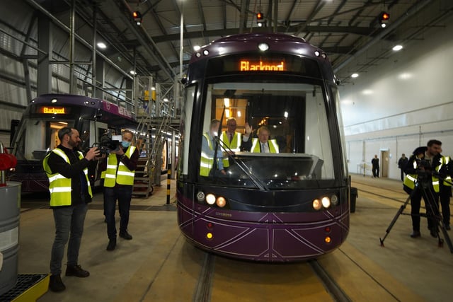 The PM gets to grip with tram controls