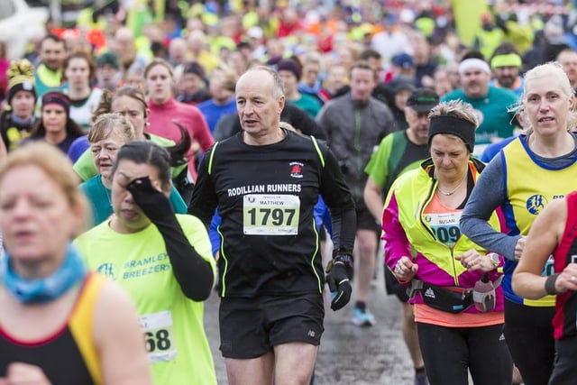Wind and rain made life difficult for the runners in the Dewsbury 10k