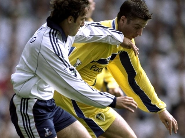 Michael Bridges takes on Tottenham Hotspur's Mauricio Taricco during the Premiership clash at White Hart Lane in August 1999.