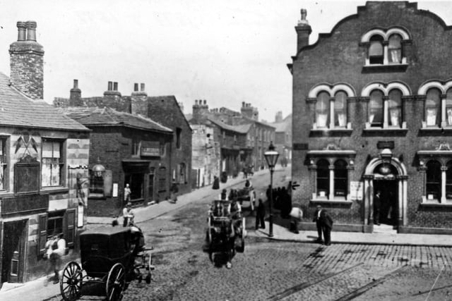 An unddated view of The Woodpecker Inn on the junction of York Road and Burmantofts Street. Horse drawn vehicles can be seen moving along Burmantofts Street and Marsh Lane in the foreground. To the left is the Shoulder of Mutton Inn on  Marsh Lane, beyond it, on Burmantofts Street, can be seen the Temperance Hotel. PIC: Thoresby Society