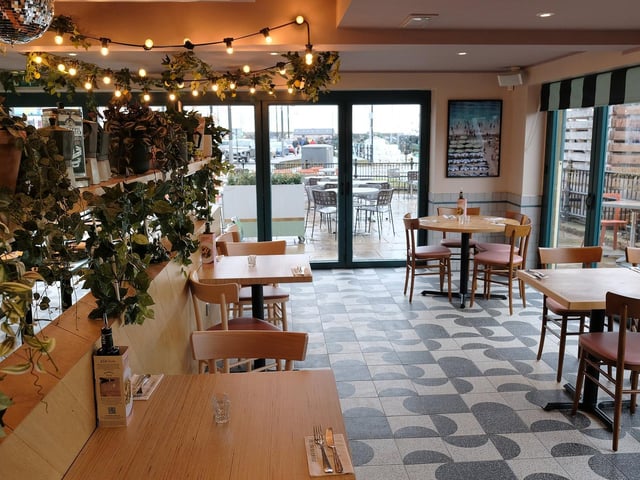 The restaurant has one of the best views in town