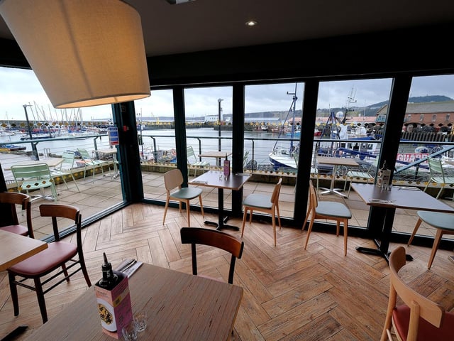 The restaurant enjoys an enviable position near the harbour