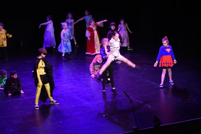 Super heroes routine from youngsters at Blackpool Grand Theatre
