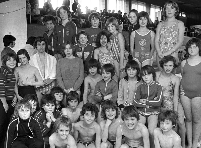 RETRO 1978 Wigan schools' life saving awards event at Hindley swimming pool