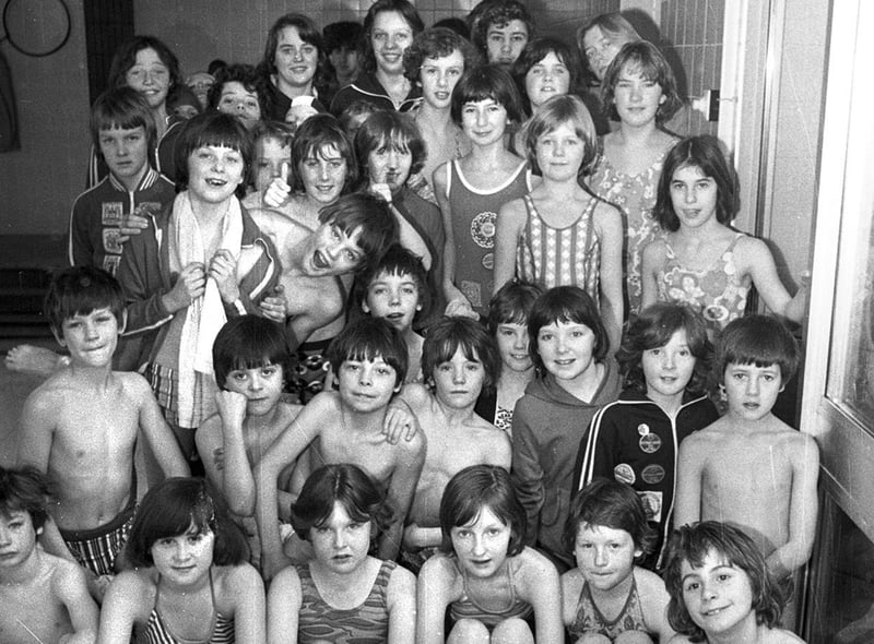 RETRO 1978 Wigan schools' life saving awards event at Hindley swimming pool