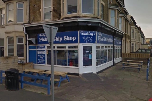 Bentleys Fish & Chip Shop, 131 Bond Street Bond street, Blackpool FY4 1HG England | 01253 346085 | Rating: 4.7 out of 5 (1,071 Google reviews) | Large portion of fish and chips to takeaway for £6.00
