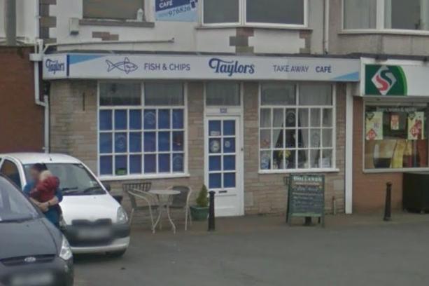 Taylor's Fish And Chips, 461 St. Annes Road, Blackpool FY4 2QL | 01253 976826 | Rating: 4.5 out of 5 (118 Google reviews) | Medium portion of fish and chips to takeaway for £5.75
