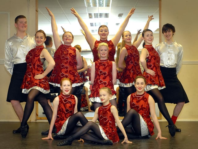 The Shannon Irish Dancers get ready for a national competition. Front, Katie Coole leads the group.