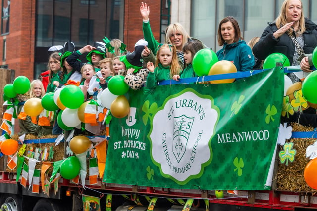 Eight floats from local primary schools and organisations were transported across the city centre for the parade this morning.