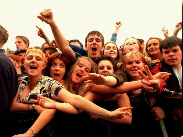 Fans at the front
