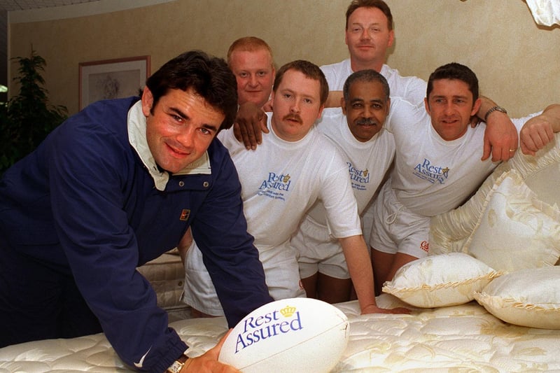Former England rugby captain, Will Carling joined forces with the Rest Assured home rugby team to open their new factory in Batley.