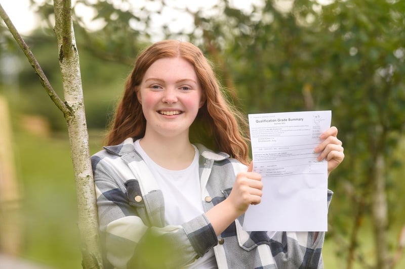 Amy Shuttleworth achieved two As in psychology and religion, ethics and philosophy and a B in biology.