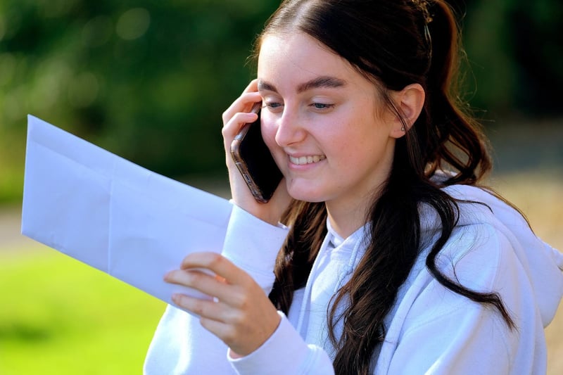 A level results at Scarborough Sixth Form College - Isabel Gibson phones home