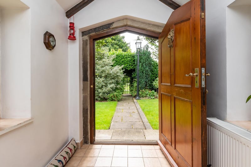 A feature 'church door' in to the property.