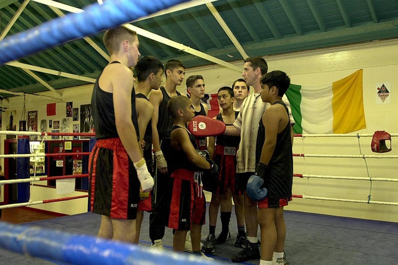 Martin Bateson coaches a group of young lads at the Bateson's Boxing Club in Burley.