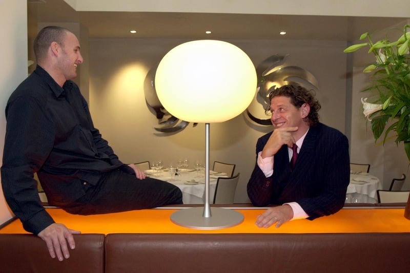 Restaurateur Marco Pierre White (right) pictured with friend and former colleague Simon Gueller at the opening of his new restaurant.