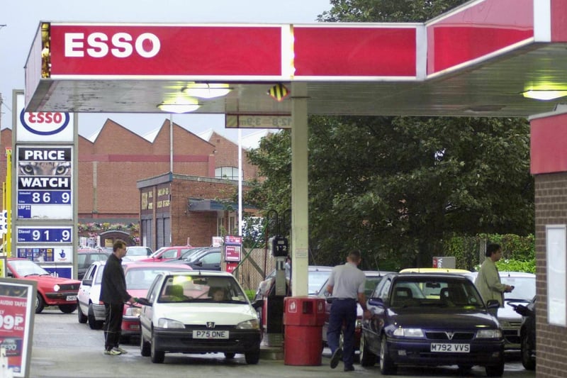 Motorists faced long queues at the pump across the city. Pictured is the Esso filling station Kirkstall Road.