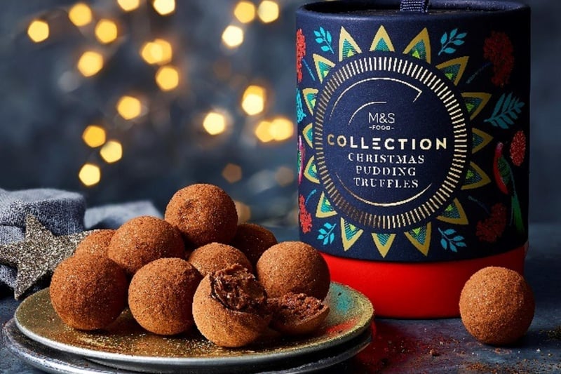 Christmas Pudding Truffles, 125g – £6
All the wonderfully rich flavours of a traditional Christmas pud are, for the first time ever, available in a mouth-watering chocolate truffle.