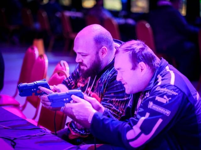 Guest play on a shooter at the Norbreck Castle
