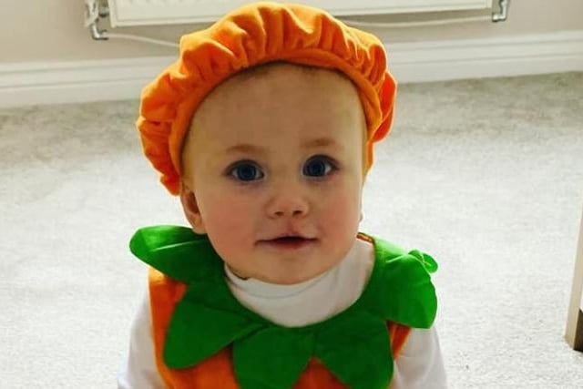 Laura Reid shared adorable Charlie preparing for his first Halloween.