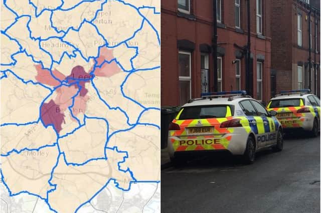 These Leeds neighbourhoods recorded the most drug-related offences (Photo left: observatory.leeds.gov.uk)