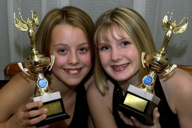 Lauren Pickup (left) from Gildersome and Karly Wake from Bramley finished second in a national disco dancing competition competing against 80 couples.