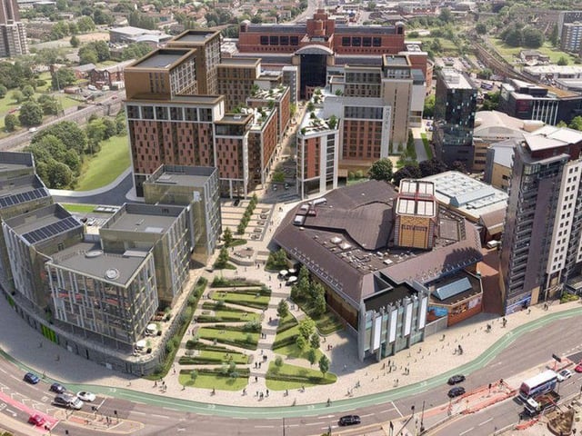 It is the first major scheme on that particular site since the Quarry Hill flats were demolished in the 1970s. The development see two apartment blocks providing 515 hotel style apartments for rent that have been inspired by New York and San Francisco living. At the same time work will be on-going to build a boutique spa hotel from a brand that will be new to Leeds, and create public realm spaces, including a link from John Lewis and Victoria Gate. It is expected to take three years to complete the apartments and the hotel. The three remaining phases include plans for more residential, office and student accommodation.