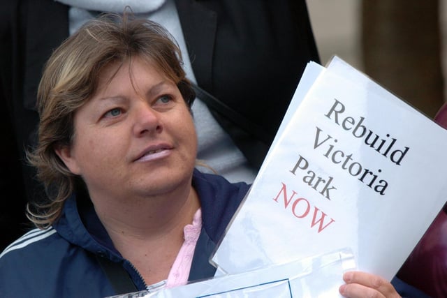 Parents and supporters of closure-threatened Victoria Park School took their fight to Leeds Civic Hall. Pictured is parent Pauline Sowden.
