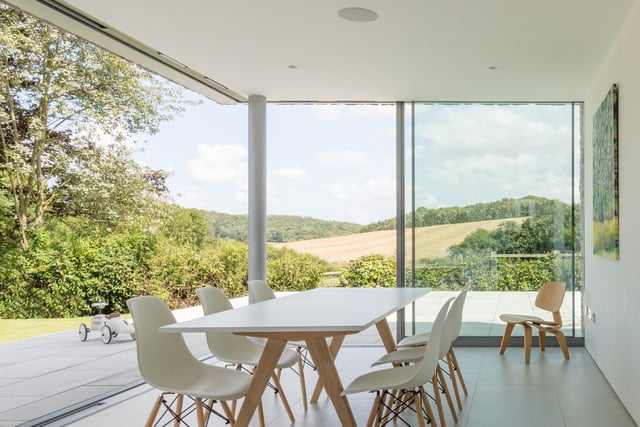 James designed the building to make the most of the incredible views over the garden and over North Yorkshire countryside