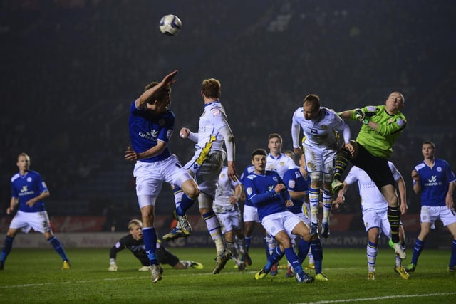 Paddy Kenny clears the ball during the Championship clash against Leicester City at The King Power Stadium in March 2013.