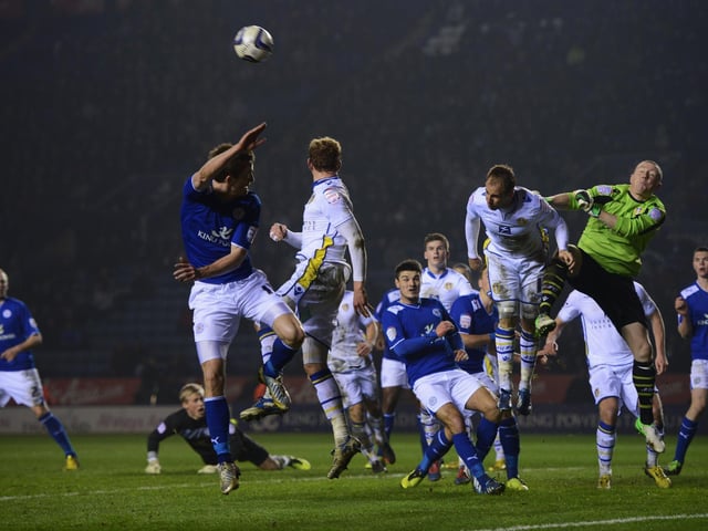 Paddy Kenny clears the ball during the Championship clash against Leicester City at The King Power Stadium in March 2013.