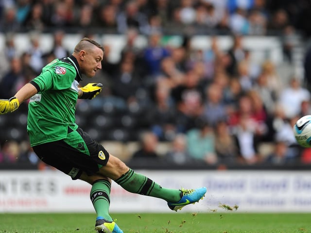 Paddy Kenny in action during the Championship clash against Derby County at Pride Park in October 2013.
