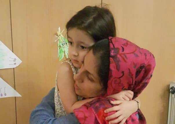 Charity worker Nazanin Zaghari-Ratcliffe says goodbye to her daughter Gabriella, after the Iranian authorities said she must return to prison (Picture: The Free Nazanin campaign/PA Wire)