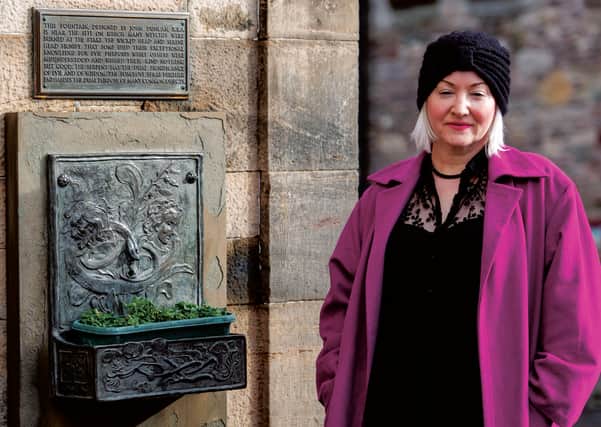 Claire Mitchell at the Witches' Well by Edinburgh Castle. Picture: Photographs: Ian Georgeson