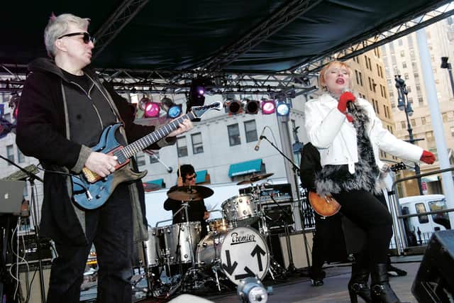 Blondie perform a free concert in New York city, 2004.  Picture:  Evan Agostini/Getty Images