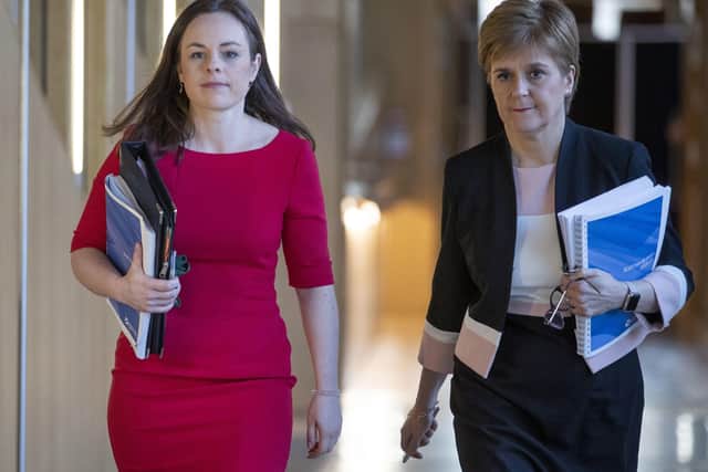 Finance secretary Kate Forbes, with First Minister Nicola Sturgeon. Picture: Jane Barlow/PA