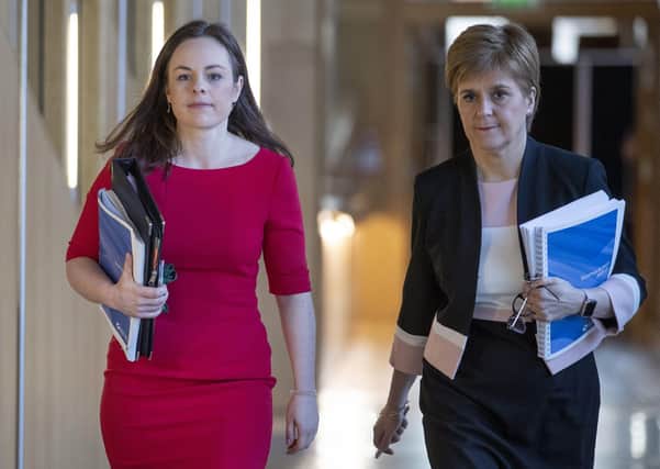 Finance Secretary Kate Forbes, with Nicola Sturgeon, ahead of her Budget statement (Picture: Jane Barlow/PA)