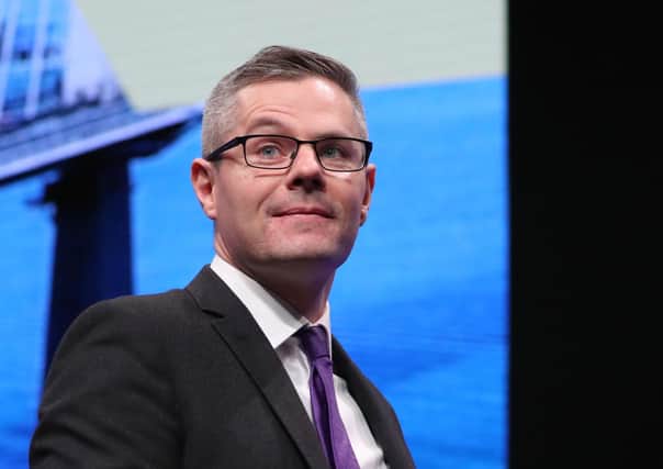 File photo dated 09/10/18 of Scotland's Finance Secretary Derek Mackay who has resigned with immediate effect after allegations emerged that he sent hundreds of messages to a 16-year-old boy. PA Photo. Issue date: Thursday February 6, 2020. The announcement of his resignation came after The Scottish Sun reported that Mr Mackay befriended the teenager on Facebook and Instagram, and sent him 270 social media messages. See PA story POLITICS Mackay. Photo credit should read: Jane Barlow/PA Wire