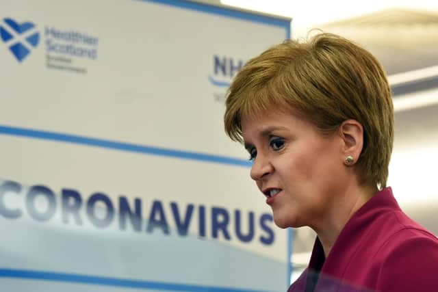 Nicola Sturgeon visits an NHS Scotland call centre at Clydebank to see how they are dealing with the Covid19 outbreak