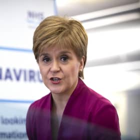 Nicola Sturgeon said Scotland was still in the containment phase of dealing with the coronavirus outbreak (Picture: Jane Barlow/pool/AFP via Getty Images)