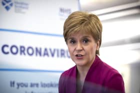 Nicola Sturgeon said Scotland was still in the containment phase of dealing with the coronavirus outbreak (Picture: Jane Barlow/pool/AFP via Getty Images)