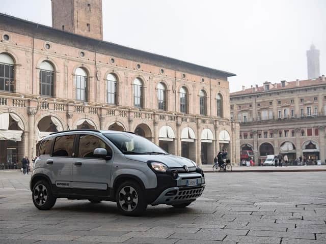 The Fiat Panda Hybrid sits alongside the 500 Hybrid in Fiat's city car range