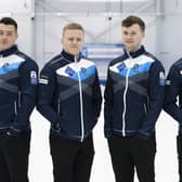Scotland's team for the men's world curling championships, pictured from left: Hammy McMillan, Bobby Lammie, Bruce Mouat and Grant Hardie. 
Picture: Graeme Hart