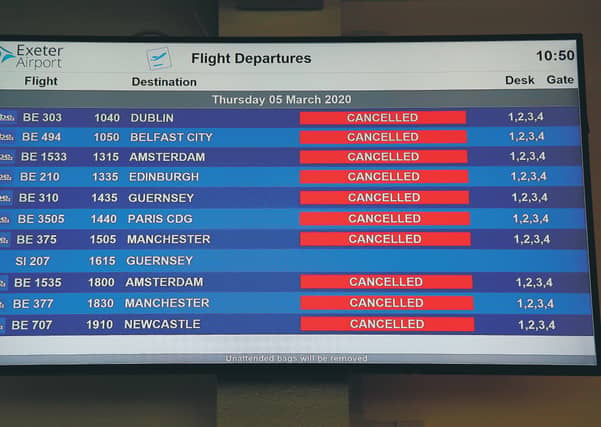 Cancellations hit Scottish airports harder. Picture: Geoff Caddick/Getty